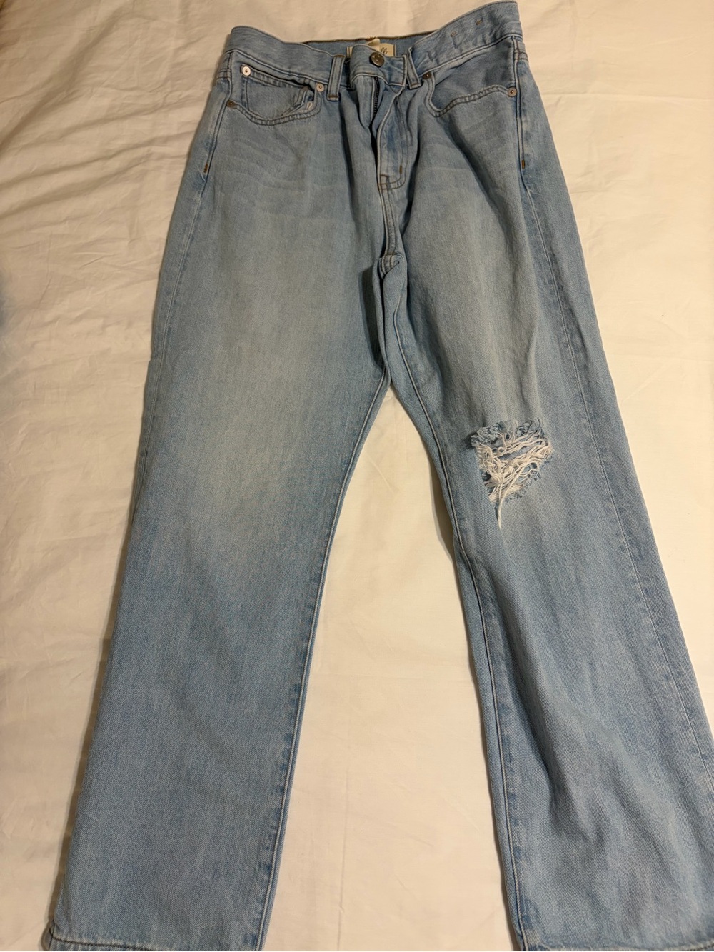 Madewell 90s straight Jean in light wash size 27